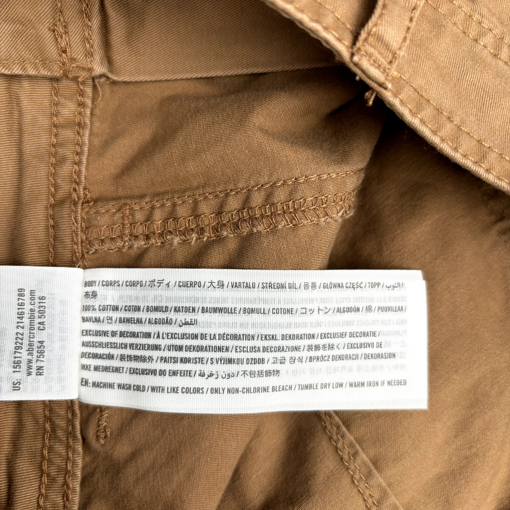 Abercrombie & Fitch Womens Pants Baggy y2k Cargo Pockets Straight Size 12S - Picture 12 of 13